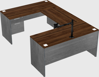 U-shaped desk