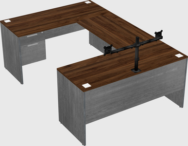 U-shaped desk