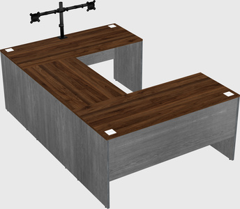 U-shaped desk