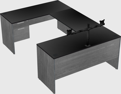 U-shaped desk