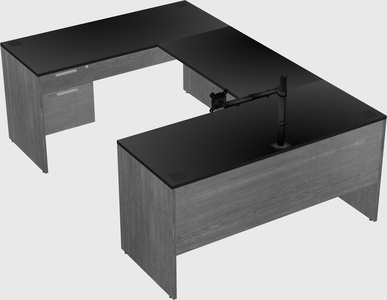 U-shaped desk