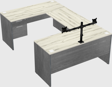 U-shaped desk
