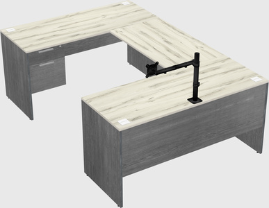 U-shaped desk