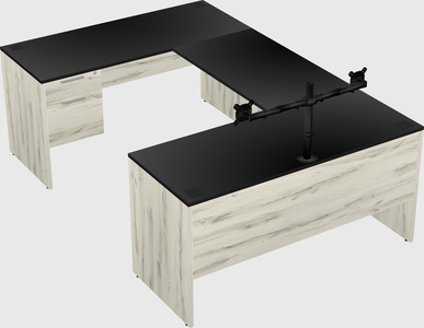U-shaped desk
