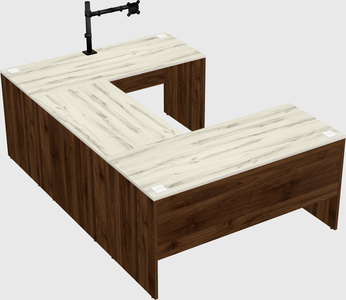 U-shaped desk