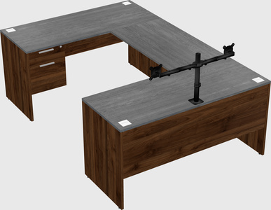 U-shaped desk