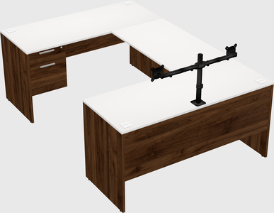 U-shaped desk