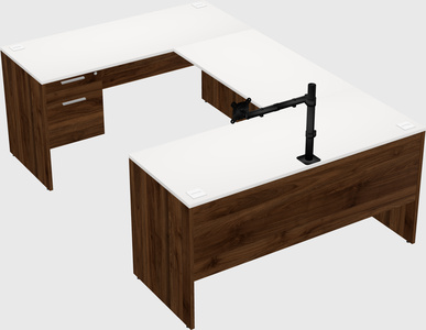 U-shaped desk