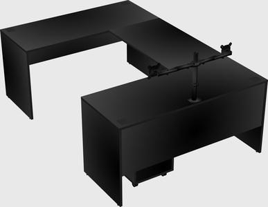 U-shaped desk