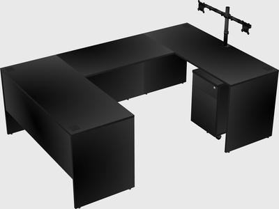 U-shaped desk