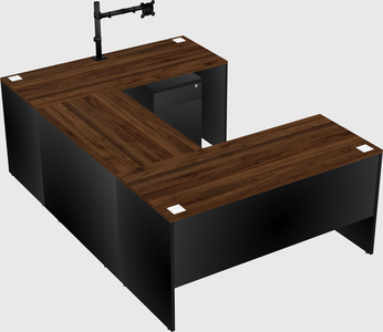 U-shaped desk