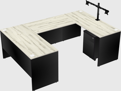 U-shaped desk