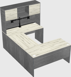 U-shaped desk