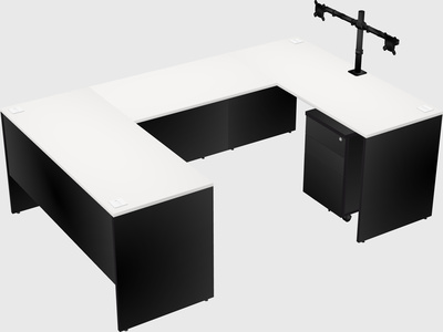 U-shaped desk