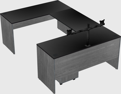 U-shaped desk