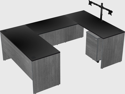 U-shaped desk