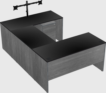 U-shaped desk