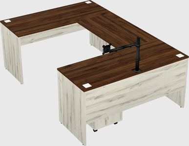 U-shaped desk