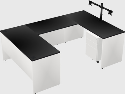 U-shaped desk