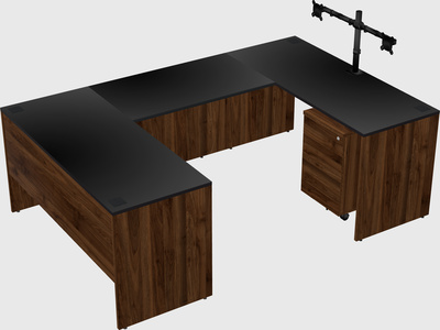 U-shaped desk