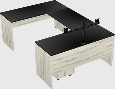 U-shaped desk
