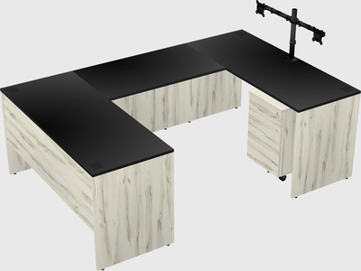 U-shaped desk