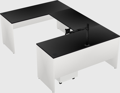 U-shaped desk