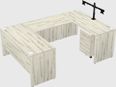 U-shaped desk