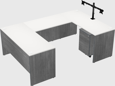 U-shaped desk