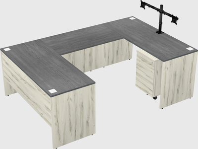 U-shaped desk
