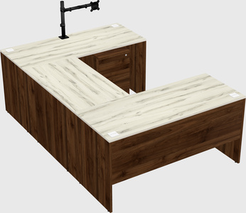 U-shaped desk
