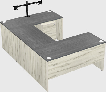 U-shaped desk