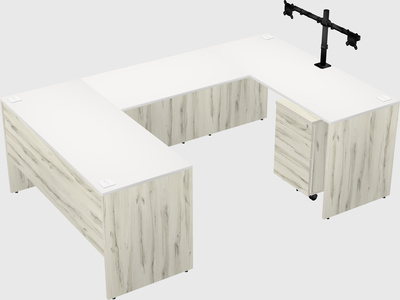 U-shaped desk
