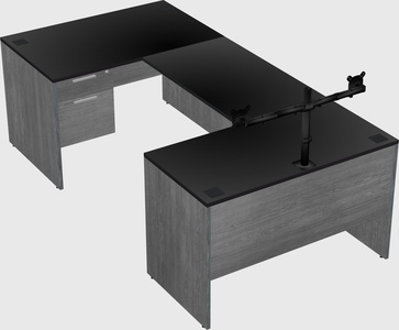 U-shaped desk