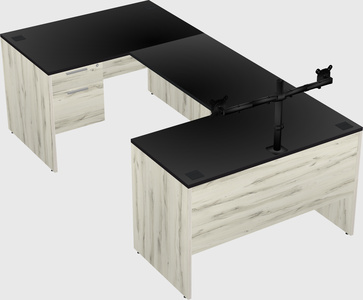 U-shaped desk
