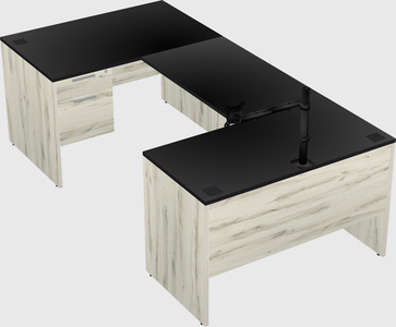 U-shaped desk