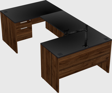 U-shaped desk
