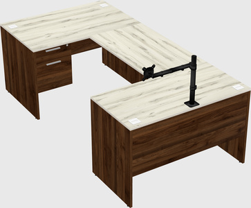 U-shaped desk
