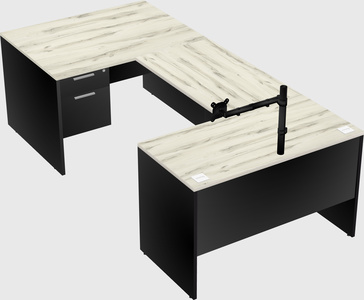 U-shaped desk