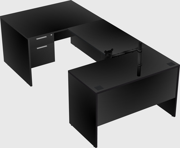 U-shaped desk