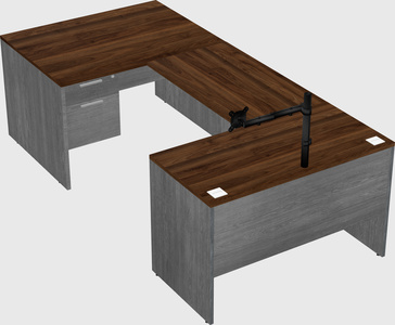 U-shaped desk