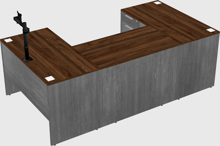 U-shaped desk