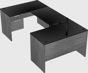 U-shaped desk