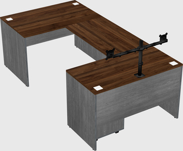 U-shaped desk
