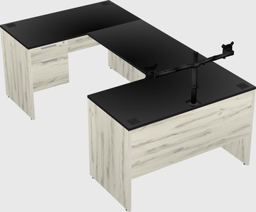U-shaped desk