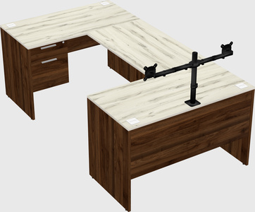 U-shaped desk