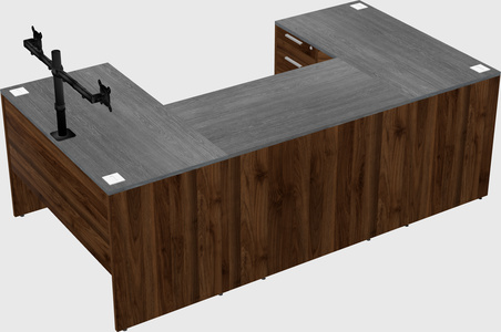 U-shaped desk