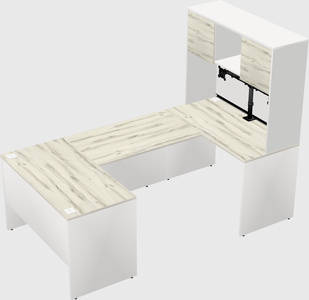 U-shaped desk