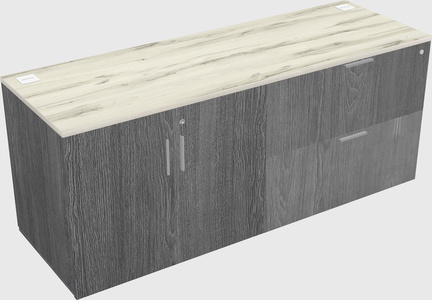 Lateral storage combo credenza