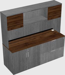 Lateral storage combo credenza